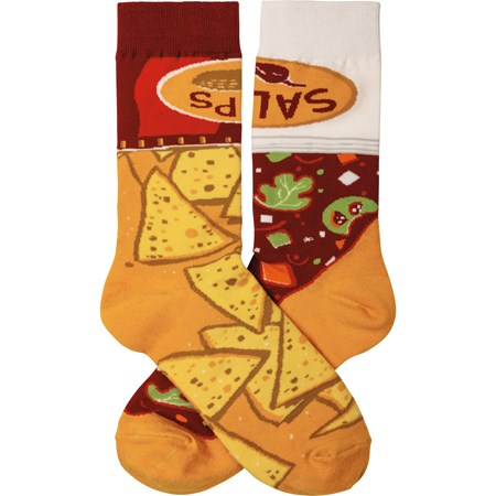 Chips And Salsa Socks - Cotton, Nylon, Spandex