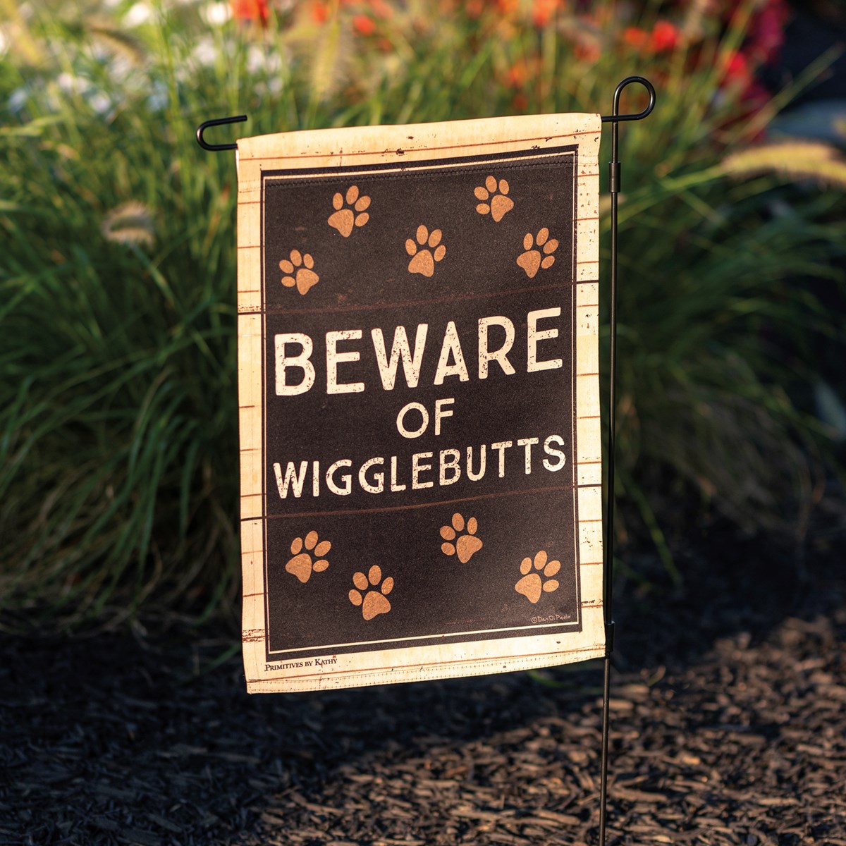 Beware Of Wigglebutts Garden Flag - Polyester