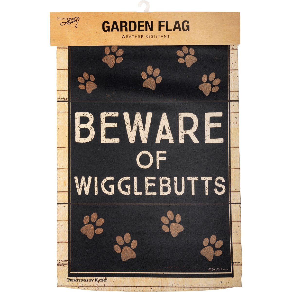Garden Flag - Beware Of Wigglebutts - 12" x 18" - Polyester