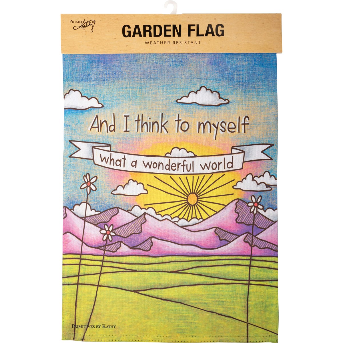 Garden Flag - What A Wonderful World - 12" x 18" - Polyester