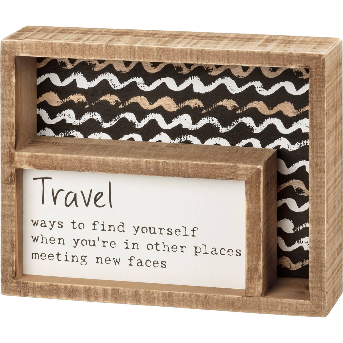 Travel Ways To Find Yourself Inset Box Sign - Wood