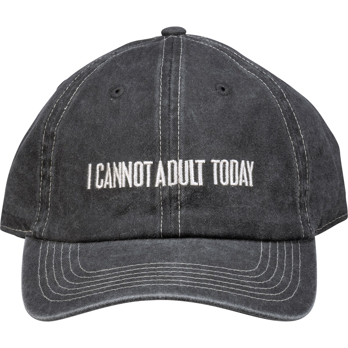 Baseball Cap - I Cannot Adult Today - One Size Fits Most - Cotton, Metal