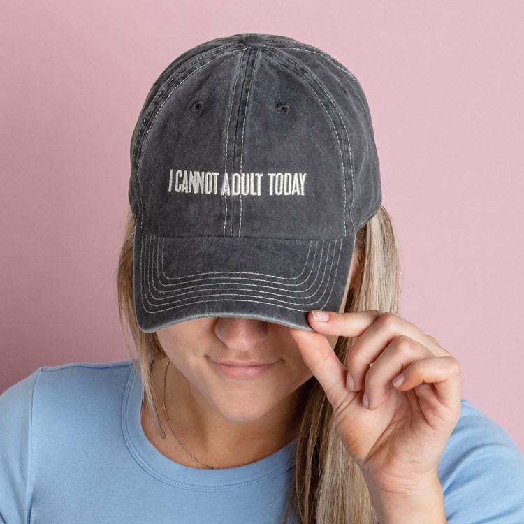 Baseball Cap - I Cannot Adult Today - One Size Fits Most - Cotton, Metal