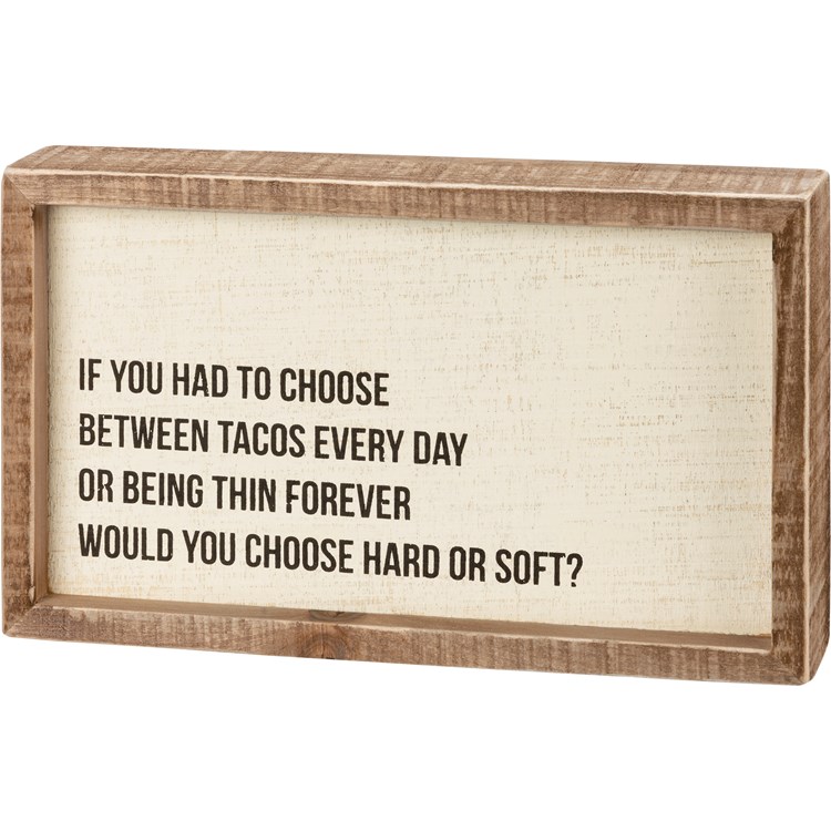 Hard Or Soft Inset Box Sign - Wood