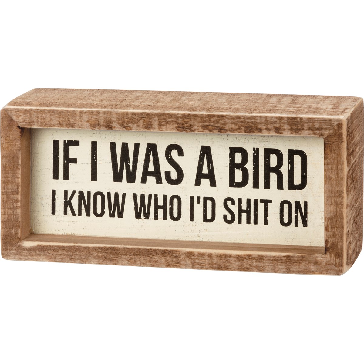 If I Was A Bird Inset Box Sign - Wood