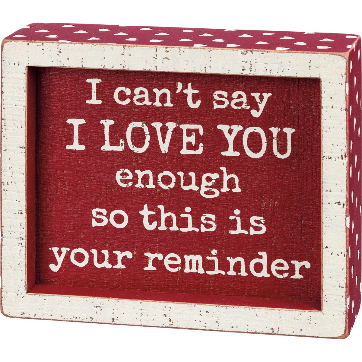 Inset Box Sign - Your Reminder - 6" x 5" x 1.75" - Wood
