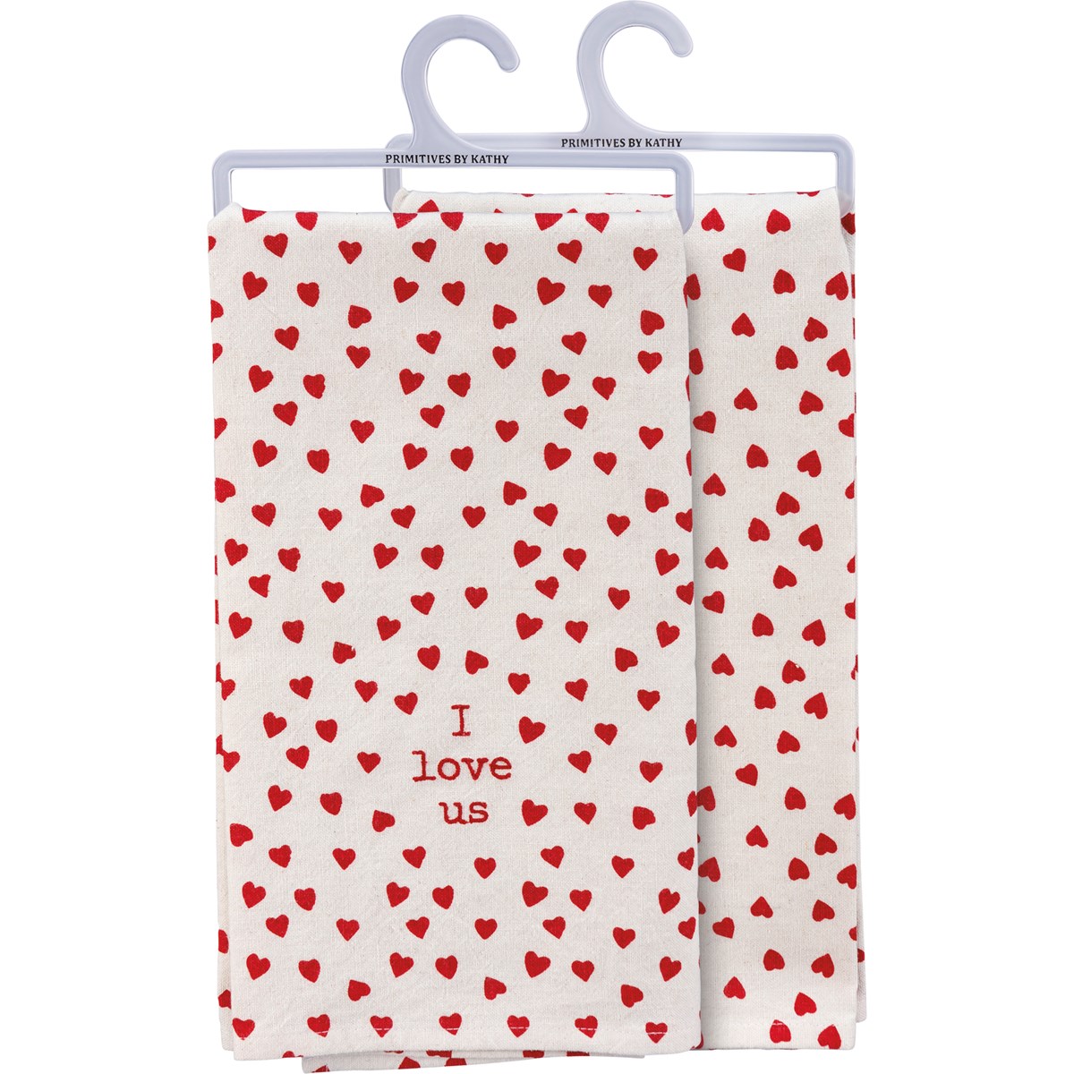 Kitchen Towel - I Love Us - 20" x 26" - Cotton, Linen