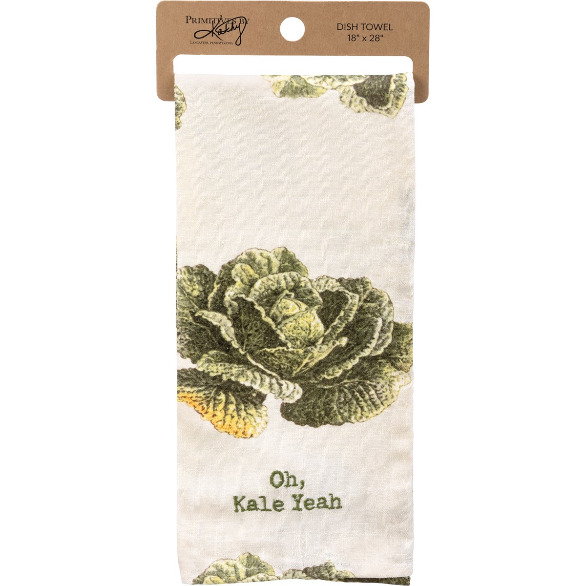 Oh, Kale Yeah Kitchen Towel - Cotton, Linen