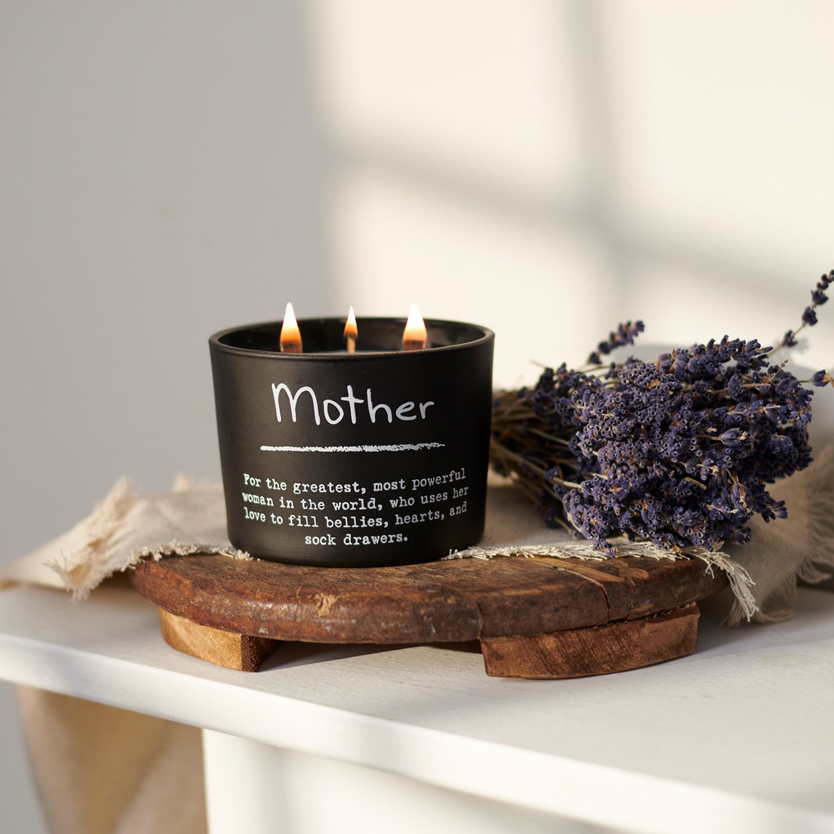 Mother Candle - Soy Wax, Glass, Wood