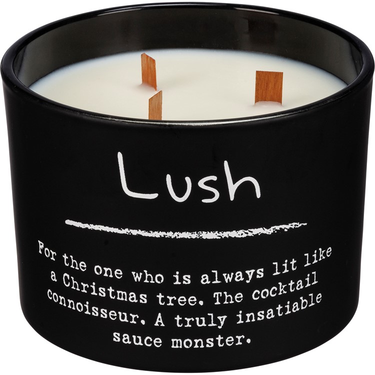Lush Jar Candle - Soy Wax, Glass, Wood