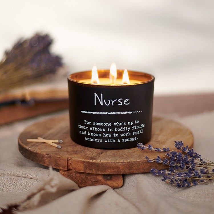 Nurse Candle - Soy Wax, Glass, Wood