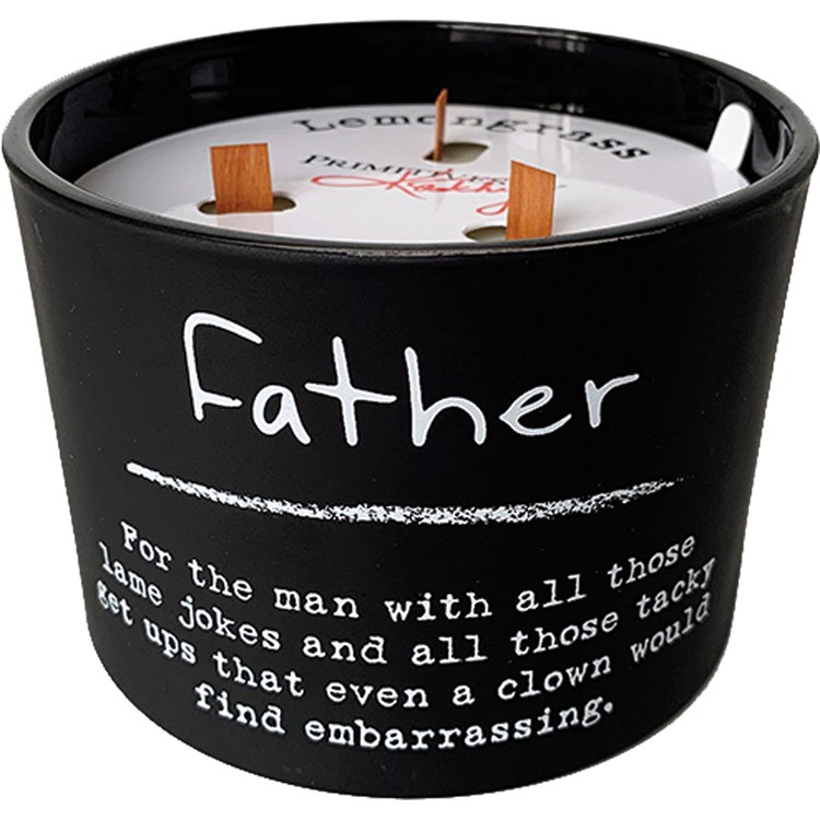 Father Candle - Soy Wax, Glass, Wood