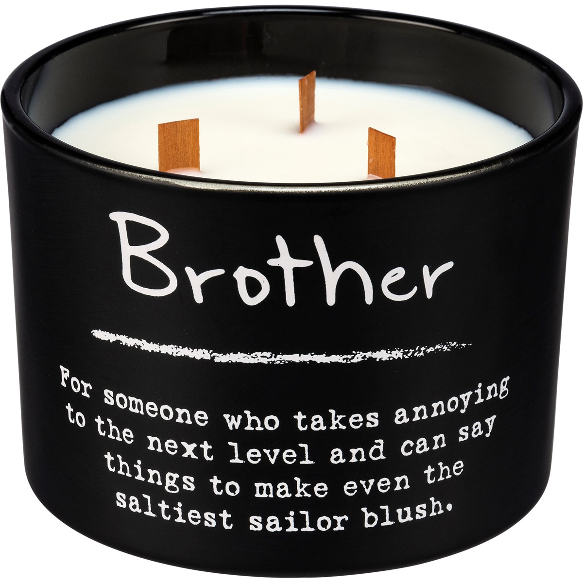 Brother Jar Candle - Soy Wax, Glass, Wood