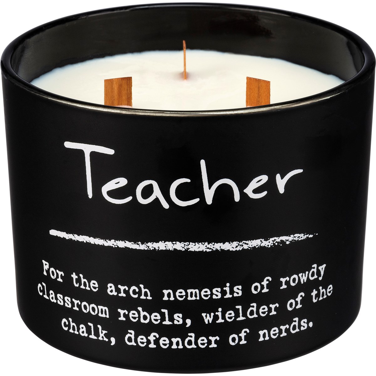 Teacher Candle - Soy Wax, Glass, Wood