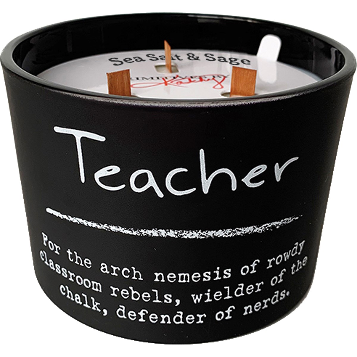 Teacher Candle - Soy Wax, Glass, Wood