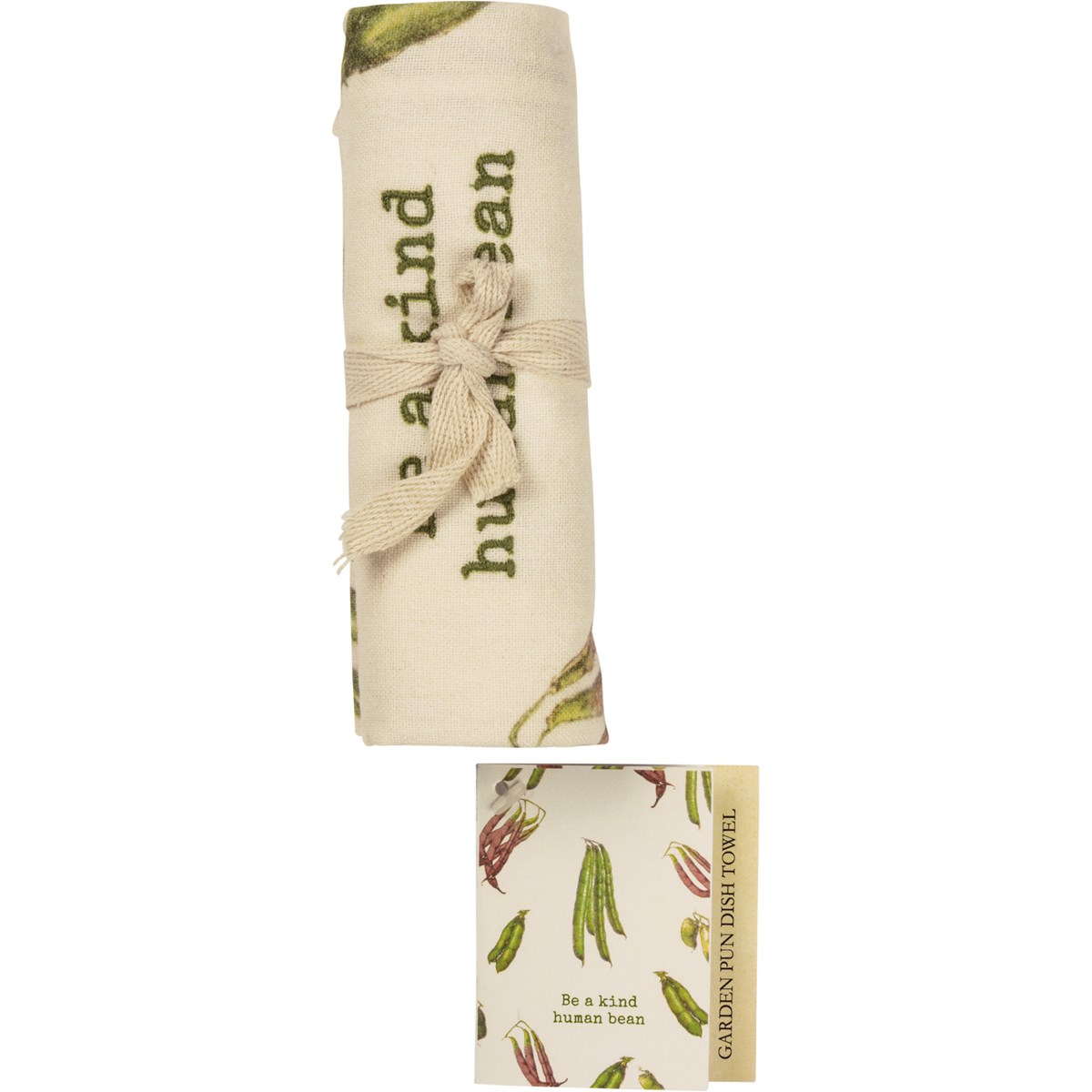 Kitchen Towel - Be A Kind Human Bean - 18" x 28" - Cotton, Linen