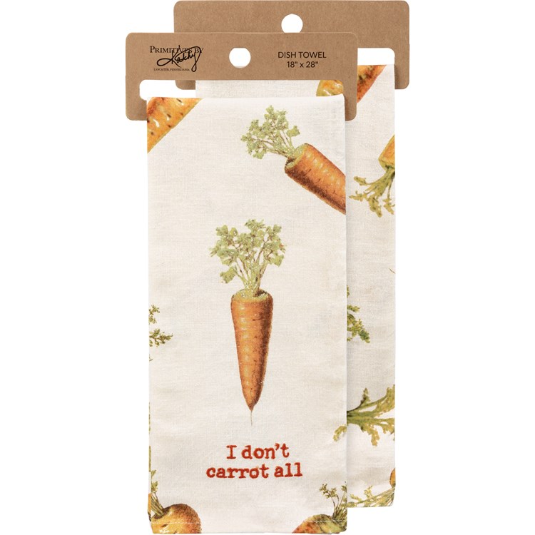 I Don't Carrot All Kitchen Towel - Cotton, Linen