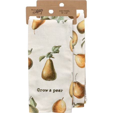 Kitchen Towel - Grow A Pear - 18" x 28" - Cotton, Linen