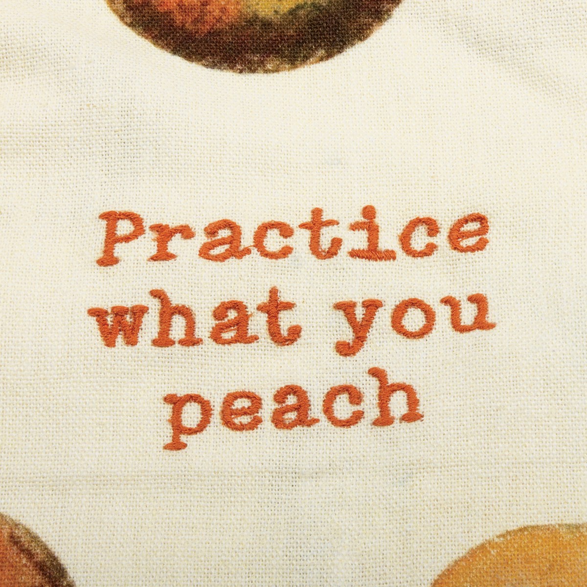 Practice What You Peach Kitchen Towel - Cotton, Linen