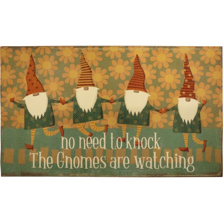 Rug - The Gnomes Are Watching - 34" x 20" - Polyester, PVC skid-resistant Backing