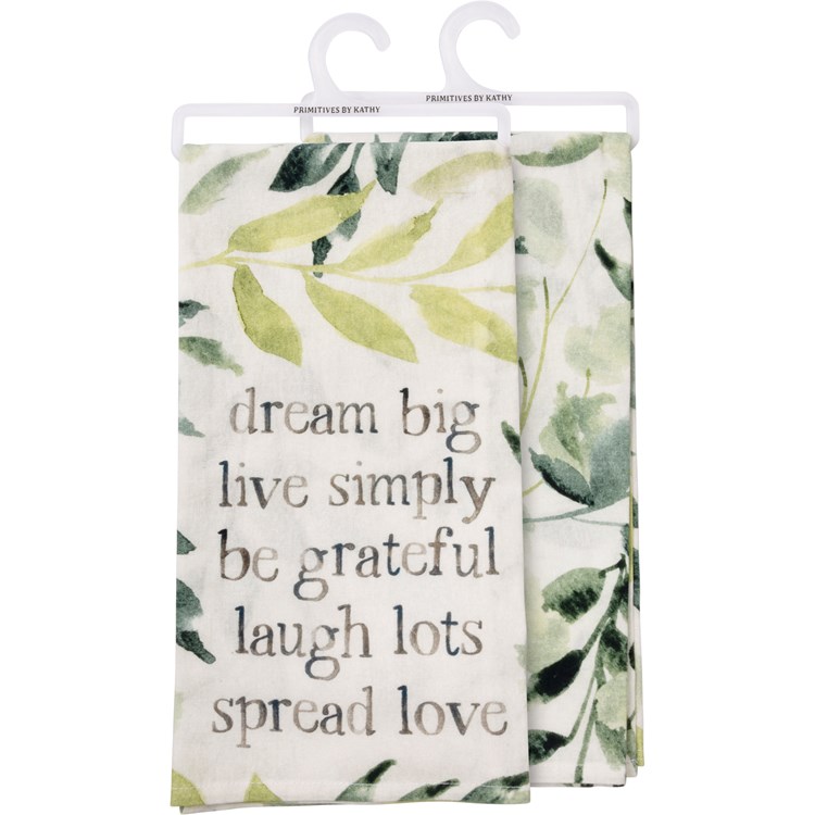 Dream Big Live Simply Spread Love Kitchen Towel - Cotton