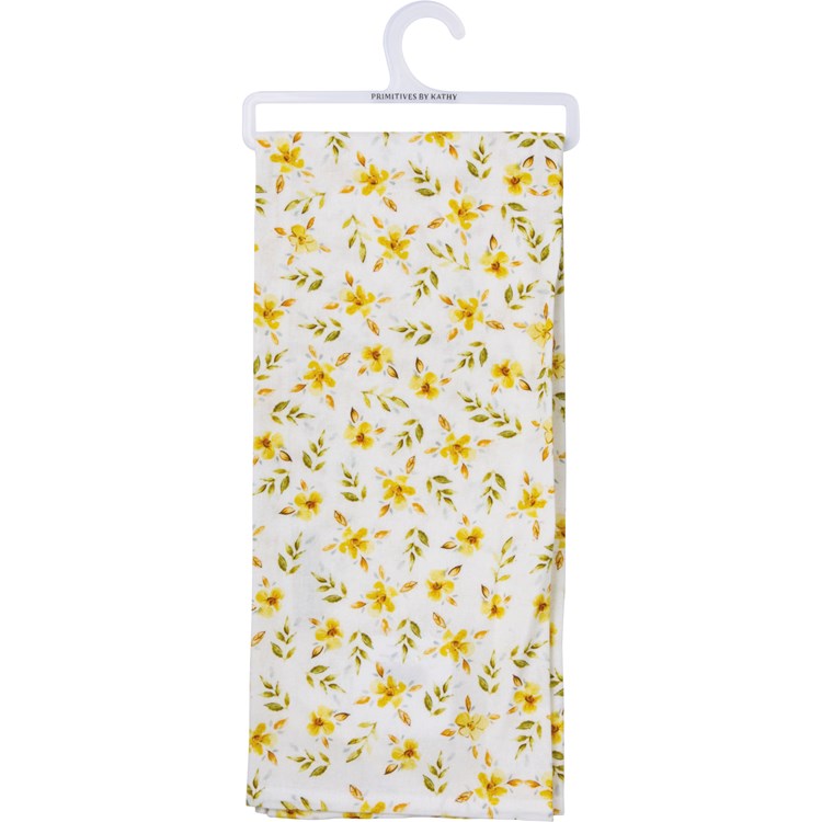 Floral Bee Kind Kitchen Towel - Cotton