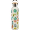 Eat More Plants Insulated Bottle - Stainless Steel, Bamboo