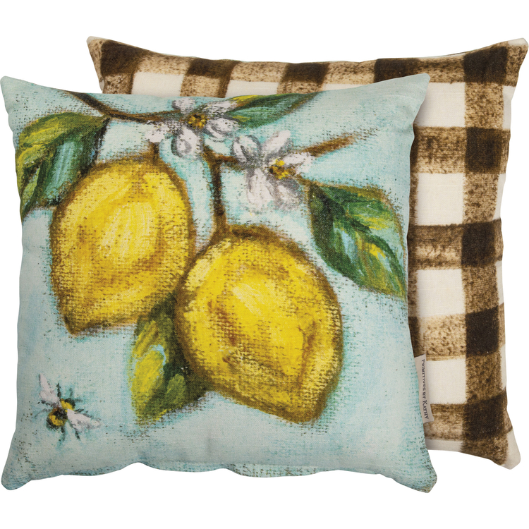 Lemon Pillow - Cotton, Zipper
