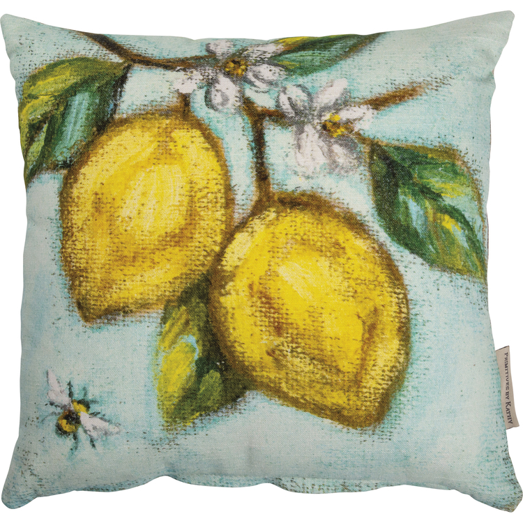 Lemon Pillow - Cotton, Zipper