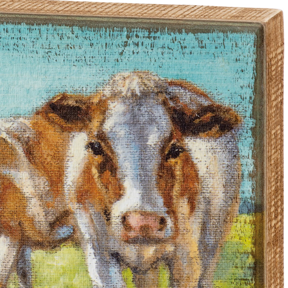 Cow Rows Box Sign - Wood