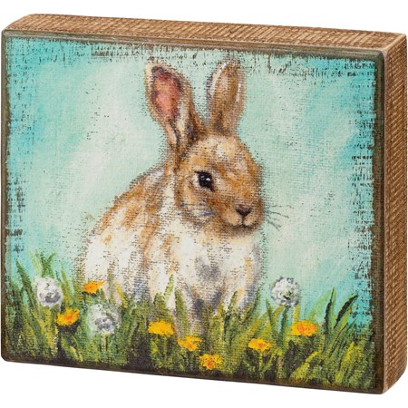 Box Sign - Bunny - 8" x 7" x 1.75" - Wood