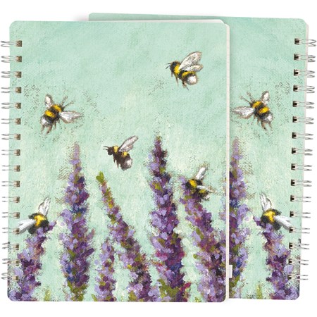 Spiral Notebook - Lavender - 5.75" x 7.50" x 0.50" - Paper, Metal
