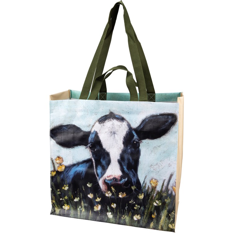 Rooster And Cow Market Tote - Post-Consumer Material, Nylon