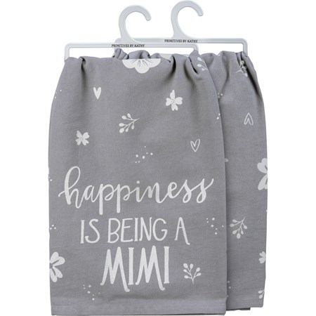 Kitchen Towel - Happiness Is Being A Mimi - 28" x 28" - Cotton