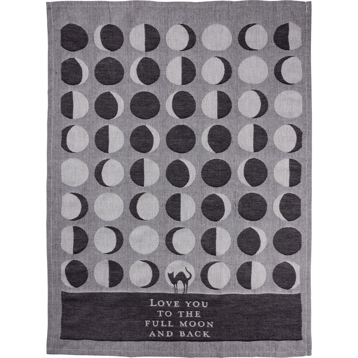 Love You To The Full Moon And Back Kitchen Towel - Cotton, Linen