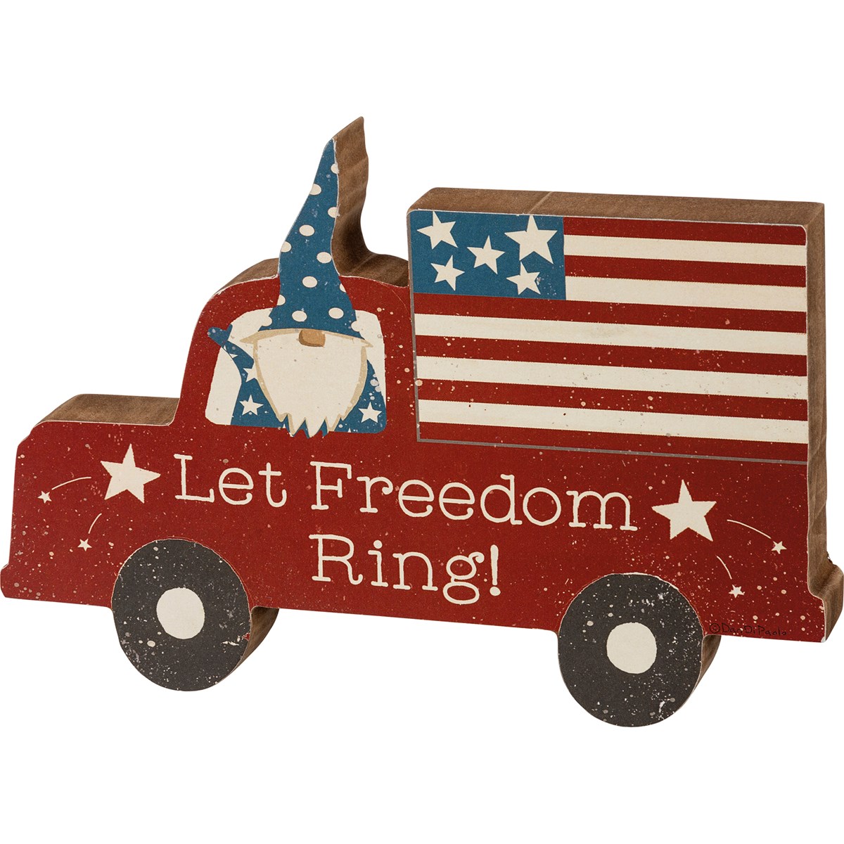 Let Freedom Ring Chunky Sitter - Wood, Paper