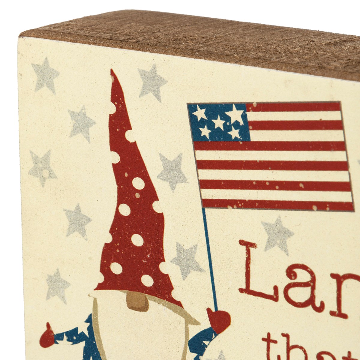 Land That I Love Box Sign - Wood, Paper