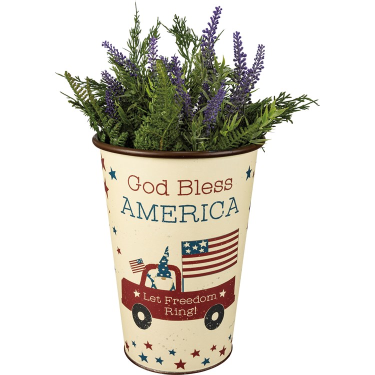 God Bless America Bucket Set - Metal, Paper