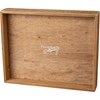 Inset Box Sign - Thankful Grateful Blessed - 10" x 8" x 1.75" - Wood, Felt