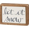 Let It Snow Rustic Box Sign Mini - Wood