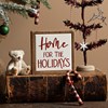Home For The Holidays Box Sign Mini - Wood