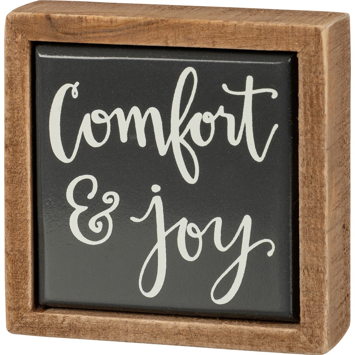 Comfort & Joy Box Sign Mini - Wood