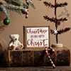 Christmas Begins With Christ Box Sign Mini - Wood