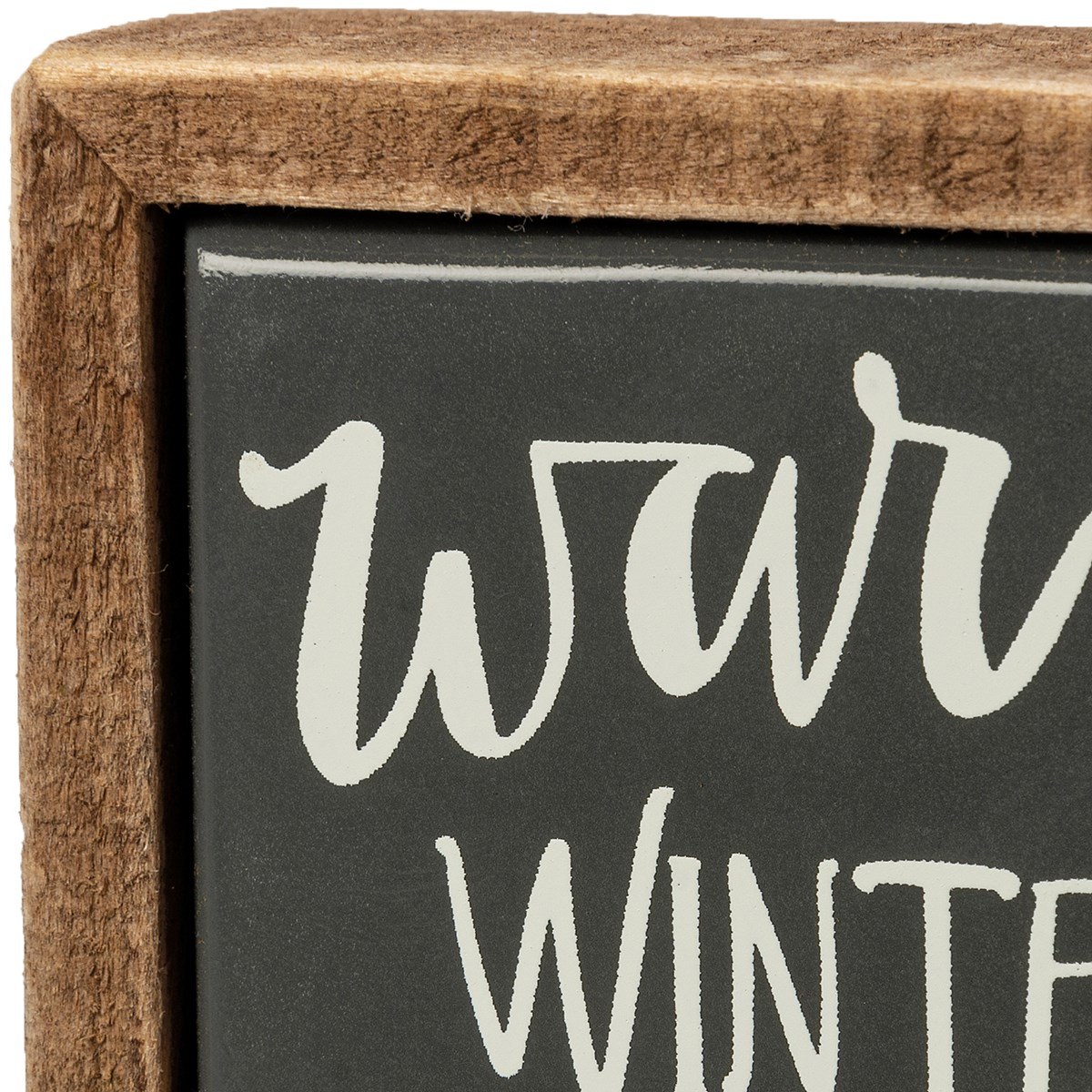 Warm Winter Wishes Box Sign Mini - Wood