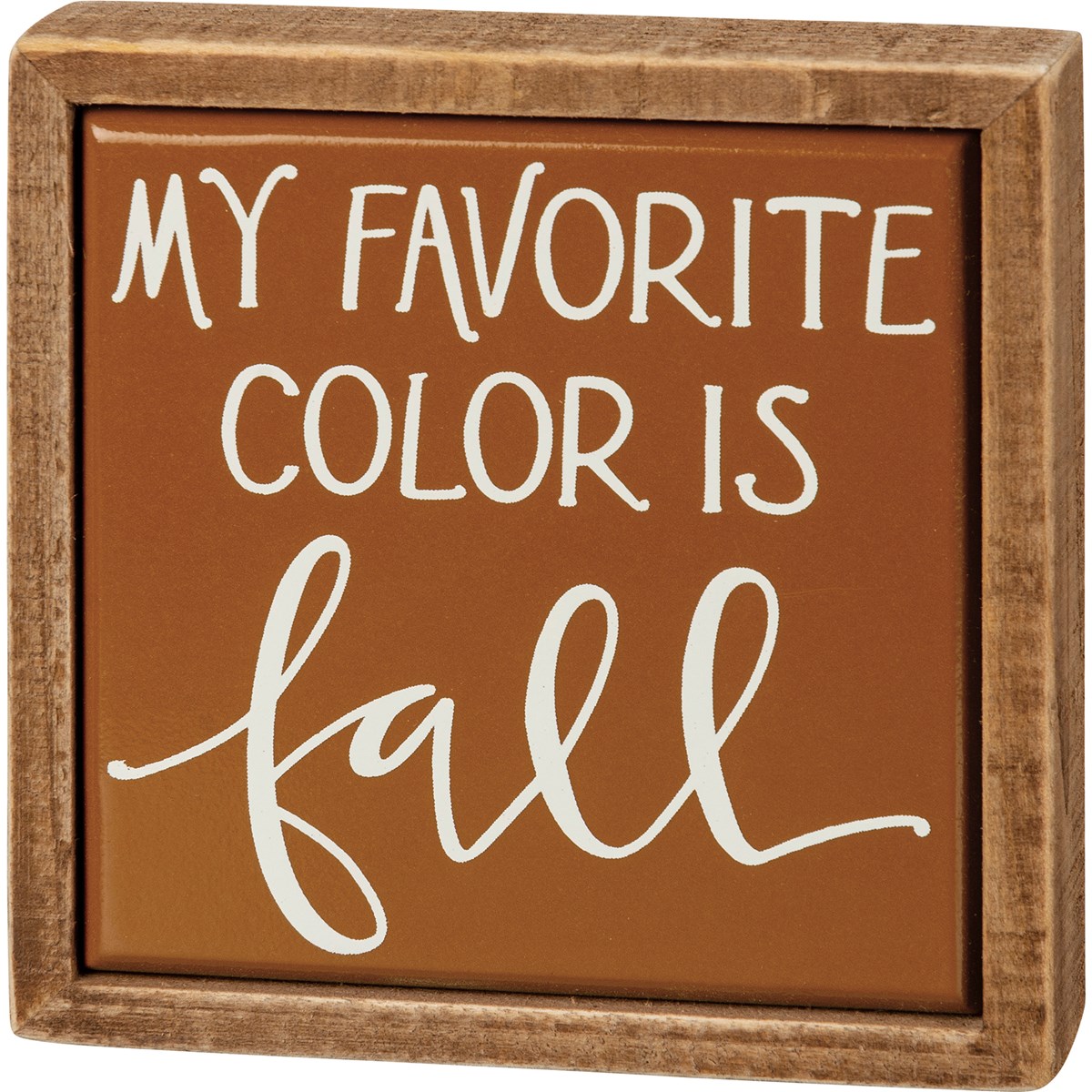 My Favorite Color Is Fall Box Sign Mini - Wood