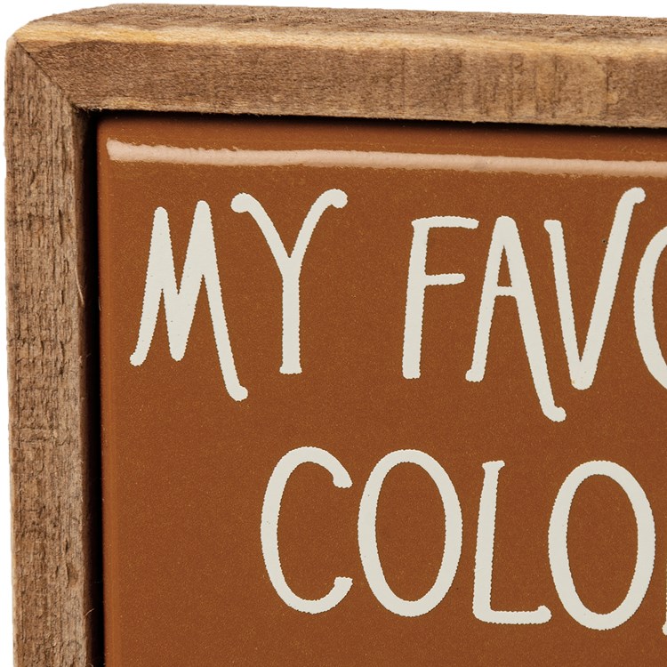 My Favorite Color Is Fall Box Sign Mini - Wood
