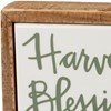 Harvest Blessings Box Sign Mini - Wood