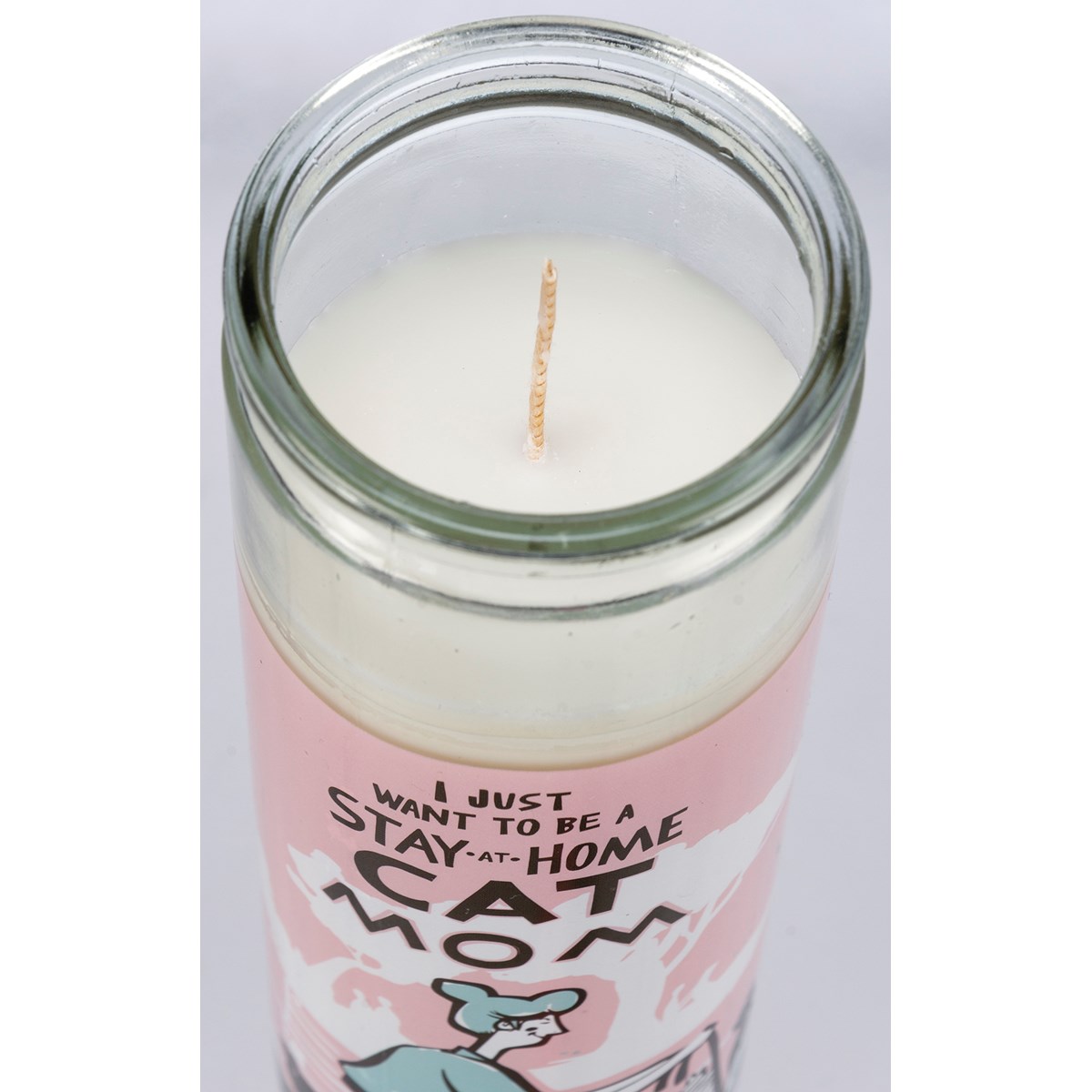 I Want To Be A Stay At Home Cat Mom Candle - Soy Wax, Glass, Cotton