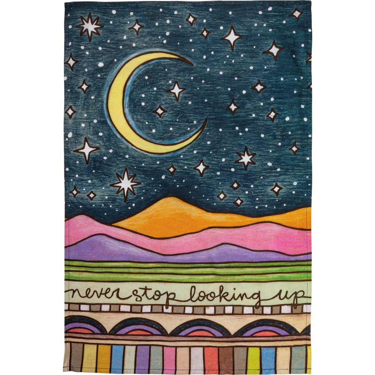 Never Stop Looking Up Celestial Kitchen Towel - Cotton