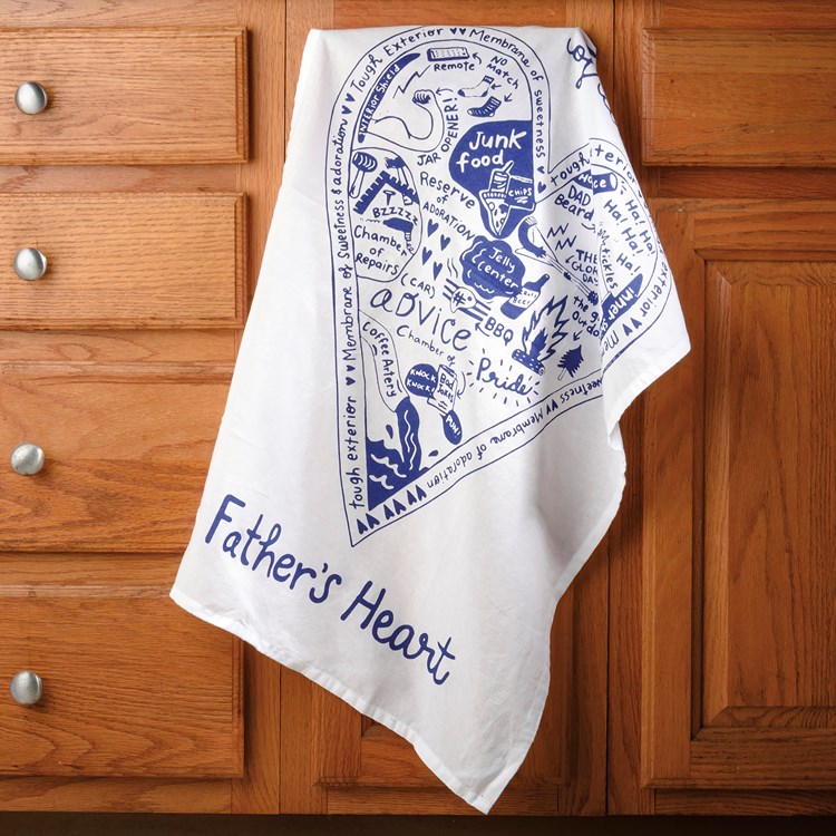 Anatomy Of A Father's Heart Kitchen Towel - Cotton